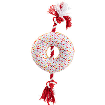 Stoffspielzeug Donut Weiß