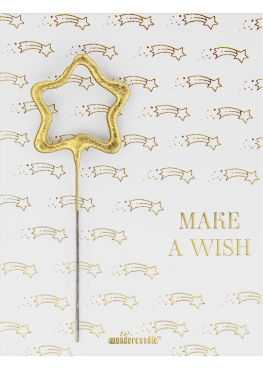 Make a wish Mini Wunderkerze auf Karte