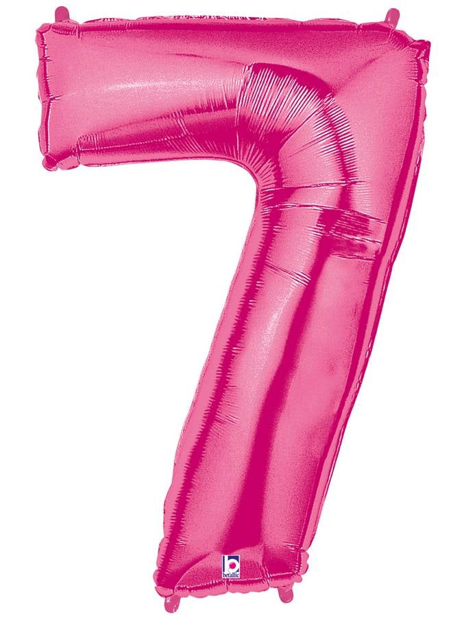 Zahlenballon pink 7 (102 cm)