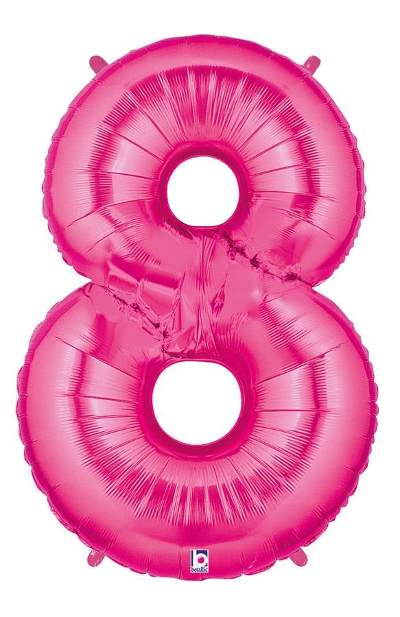 Zahlenballon pink 8 (102 cm)