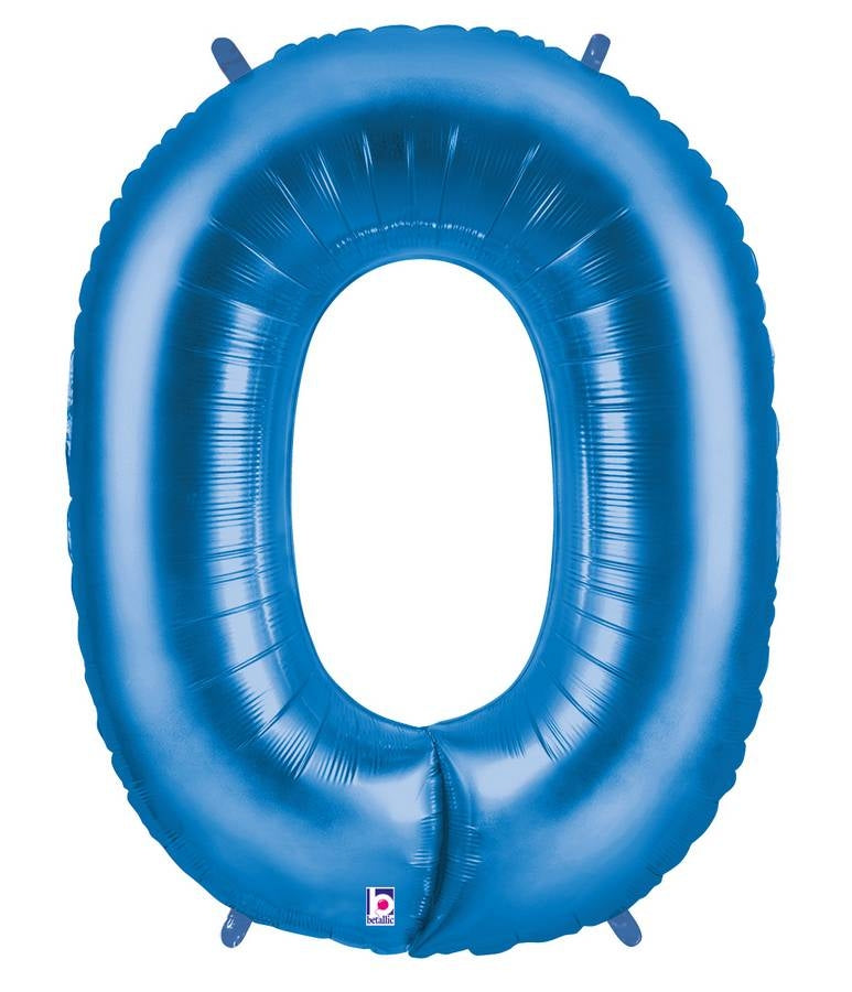 Zahlenballon blau 0 (102 cm)