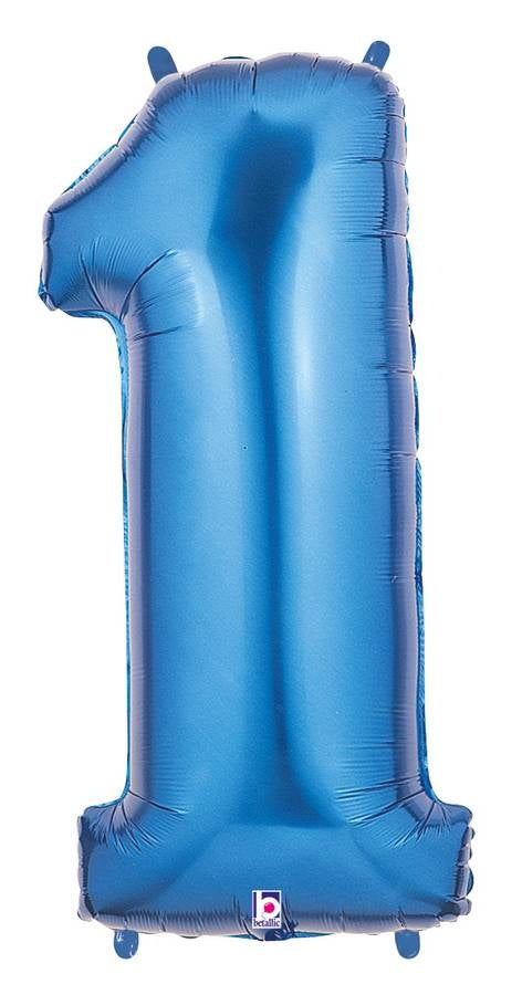Zahlenballon blau 1 (102 cm)