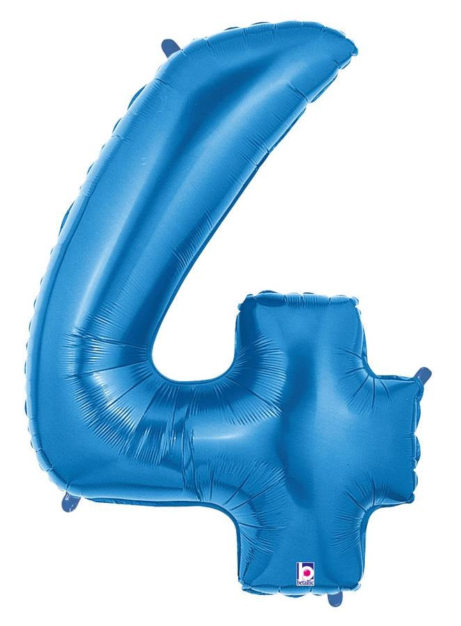Zahlenballon blau 4 (102 cm)