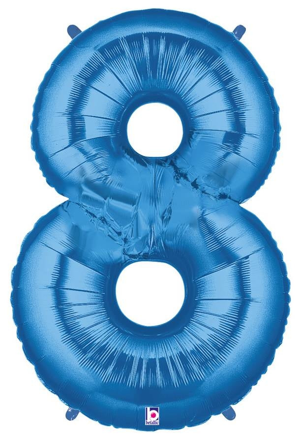 Zahlenballon blau 8 (102 cm)