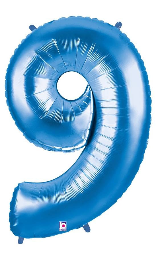 Zahlenballon blau 9 (102 cm)