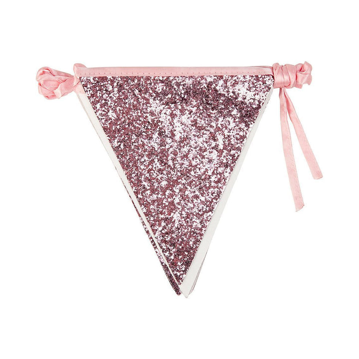 Wimpelgirlande Rosa Glitzer