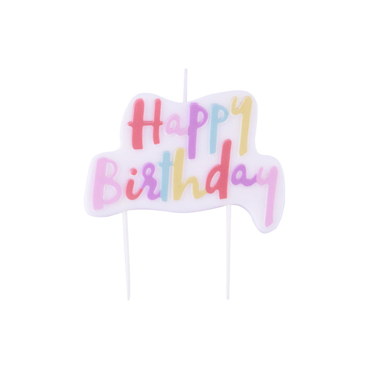 Schriftzug Happy Birthday Kerze pink (PME)