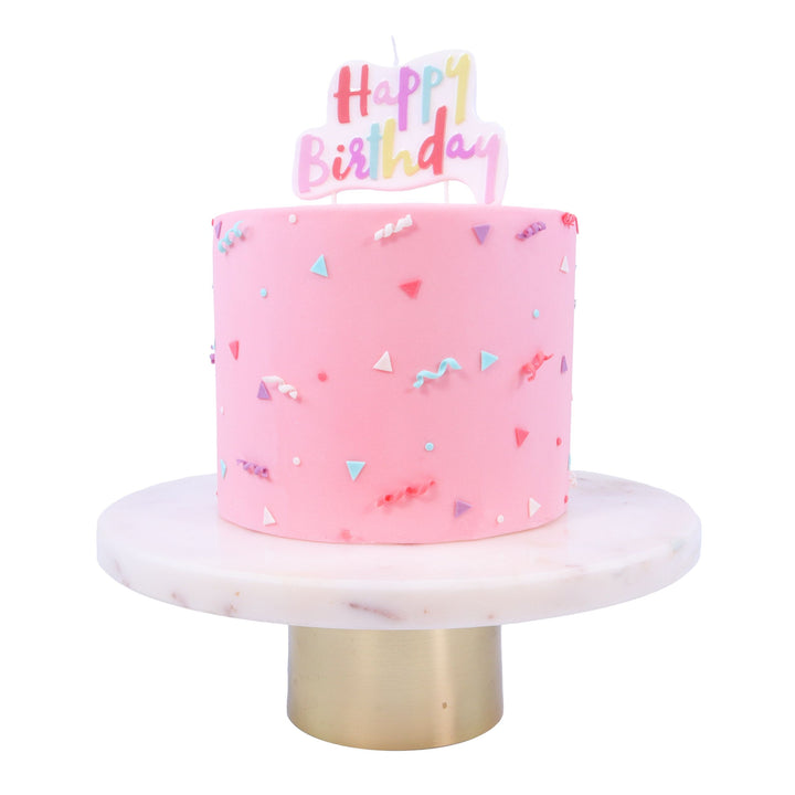 Schriftzug Happy Birthday Kerze pink (PME)
