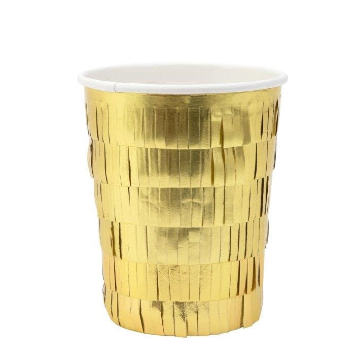 Pappbecher Gold - Fransen