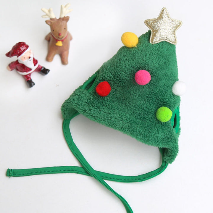 Weihnachtsmütze mit PomPoms
