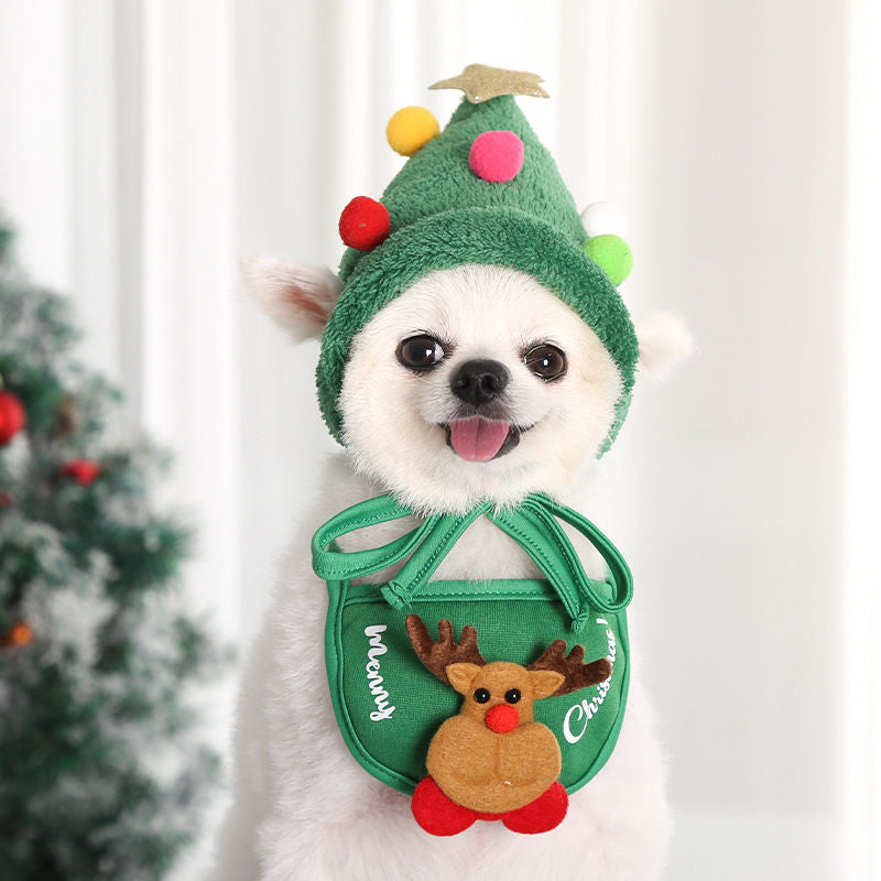 Weihnachtsmütze mit PomPoms