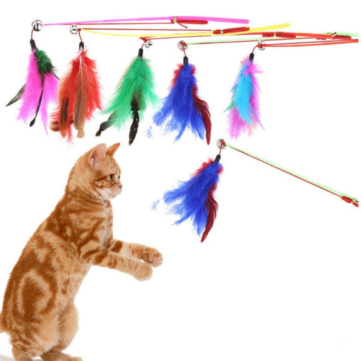 Katzenspielzeug mit Feder