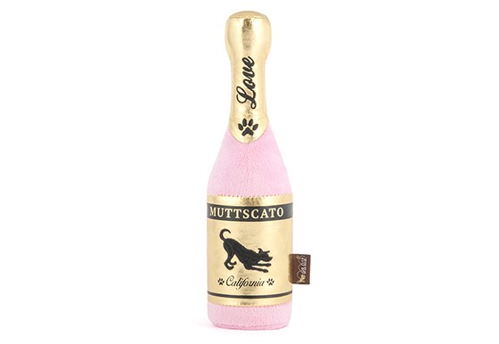 Sektflasche Rosa Stoff