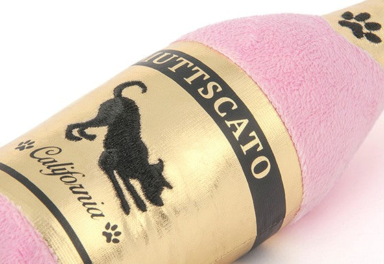 Sektflasche Rosa Stoff