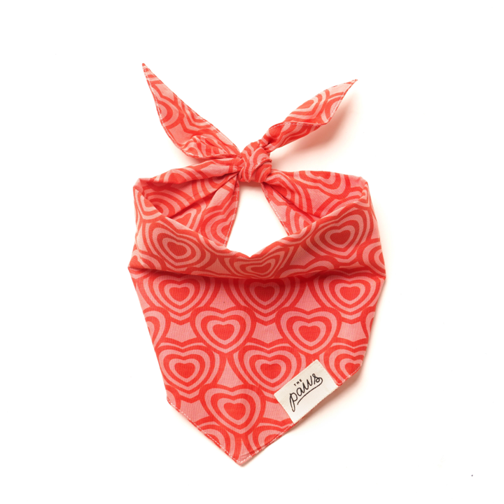 Bandana Herzen rot Größe L