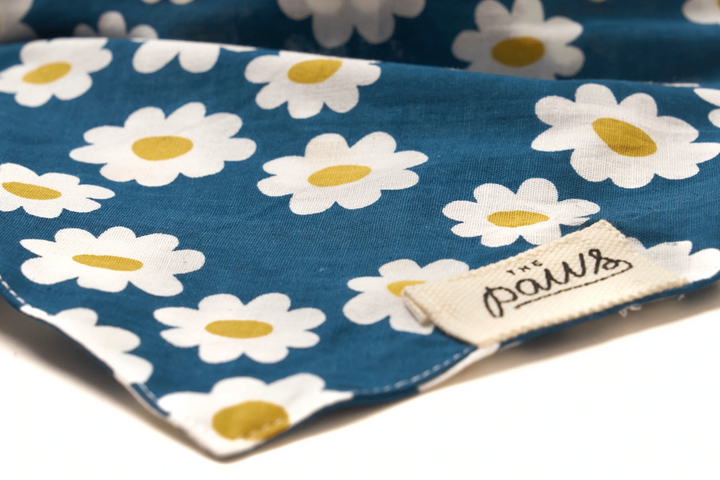 Bandana Gänseblumen blau Größe L