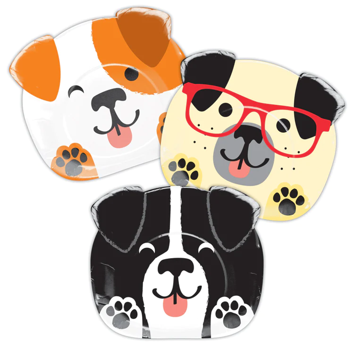 Birthday Dogs Pappteller Hundegesicht