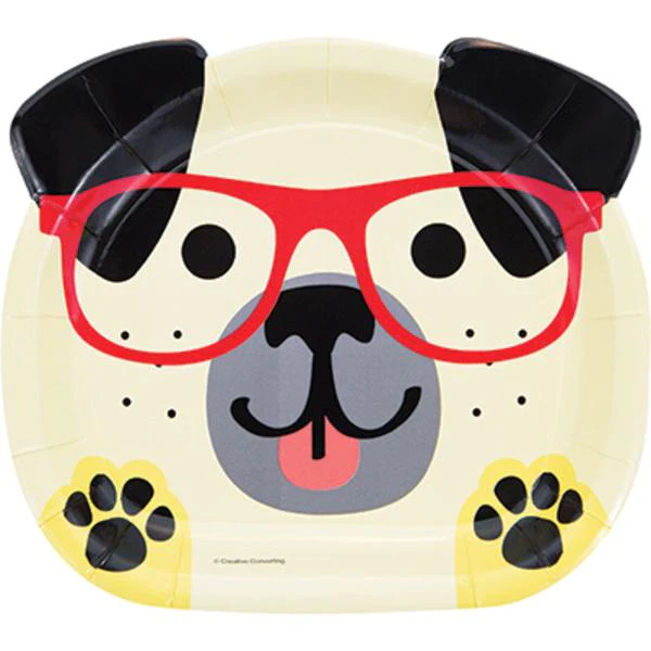 Birthday Dogs Pappteller Hundegesicht