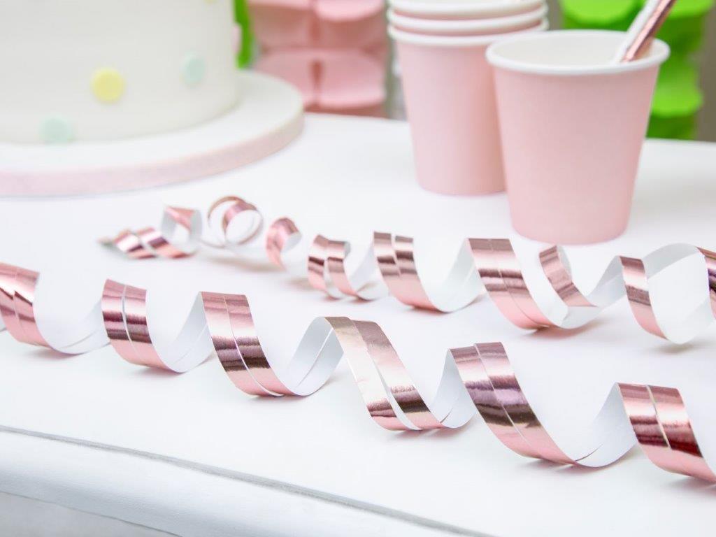 Luftschlange roségold 1 Rolle