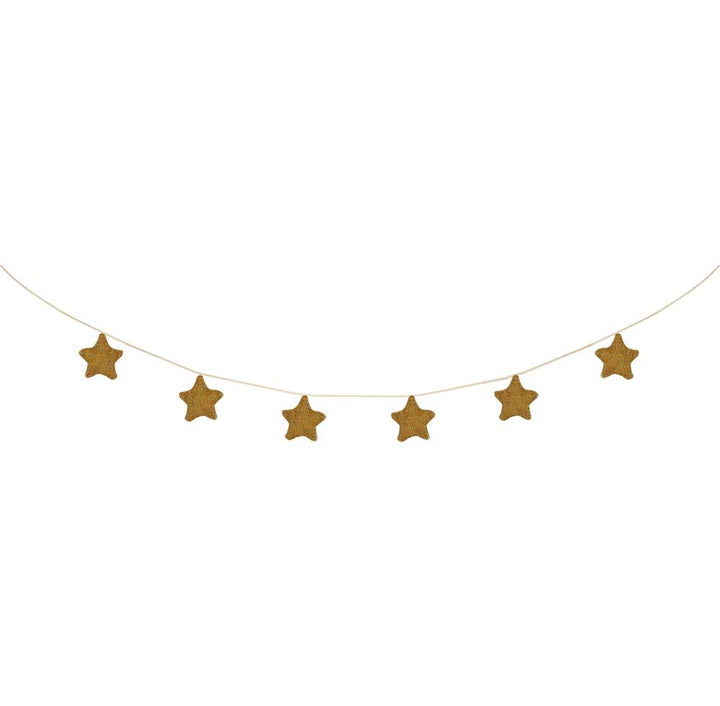 Stoffgirlande goldene Sterne