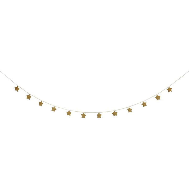 Stoffgirlande goldene Sterne