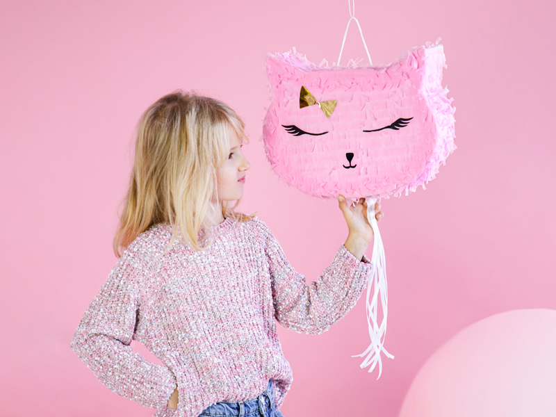 Katze rosa Pinata groß