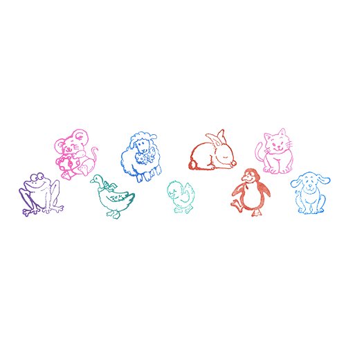 Stempel lustige Tiere
