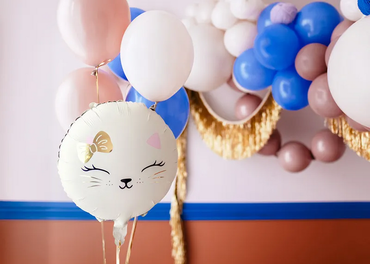 Katze mit Schleife Folienballon