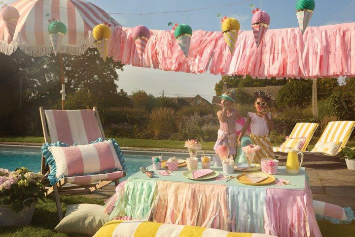 Pink Fransengirlande