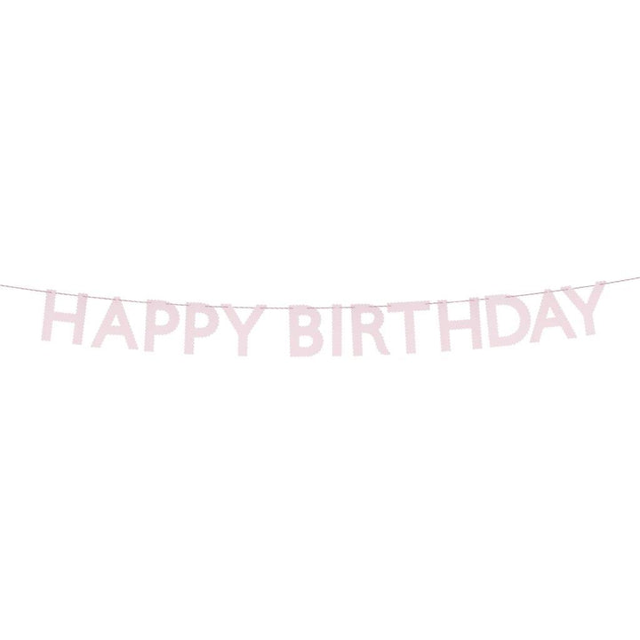 Pink Happy Birthday Muschelrand Girlande