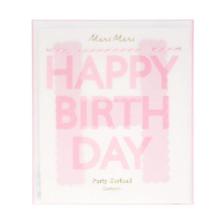 Pink Happy Birthday Muschelrand Girlande