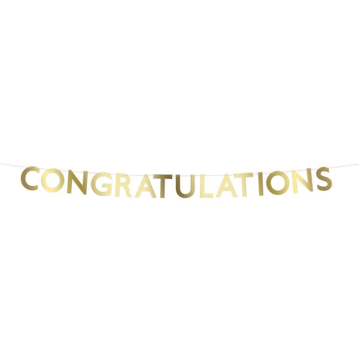 Gold Congratulations Muschelrand Girlande