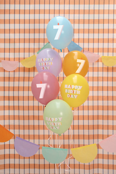 Happy Birthday Zahlenballons 7