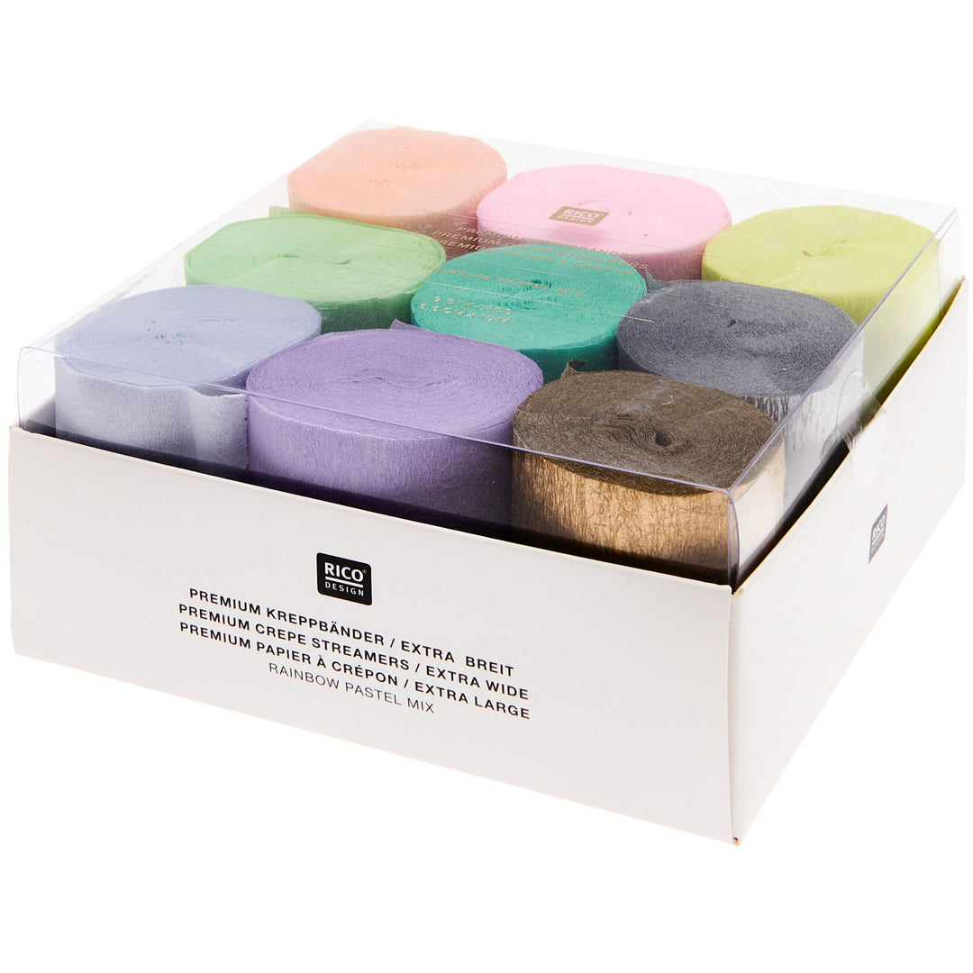 Kreppbänder Pastell
