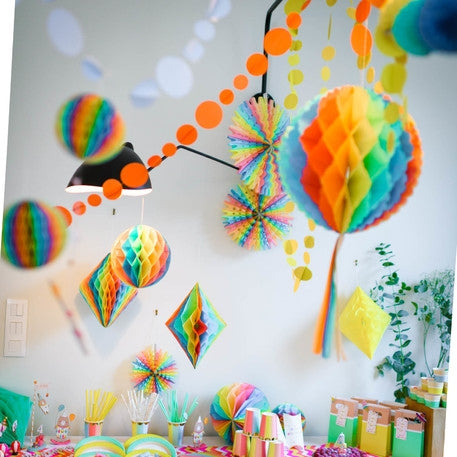 Wabenball Happy Colour mit Tassel (60cm)