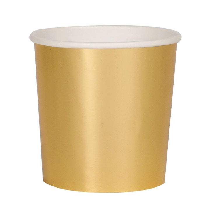 Tumbler Pappbecher Gold Metallic
