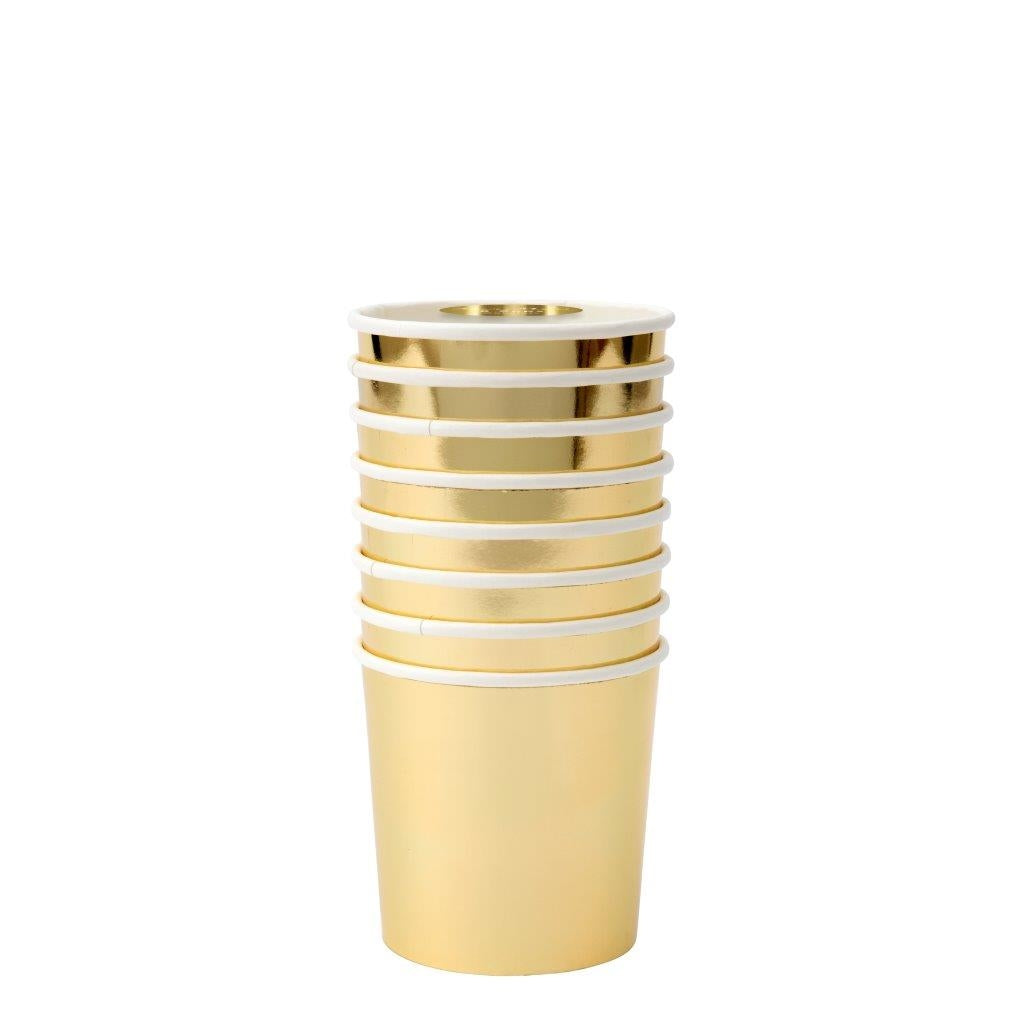 Tumbler Pappbecher Gold Metallic