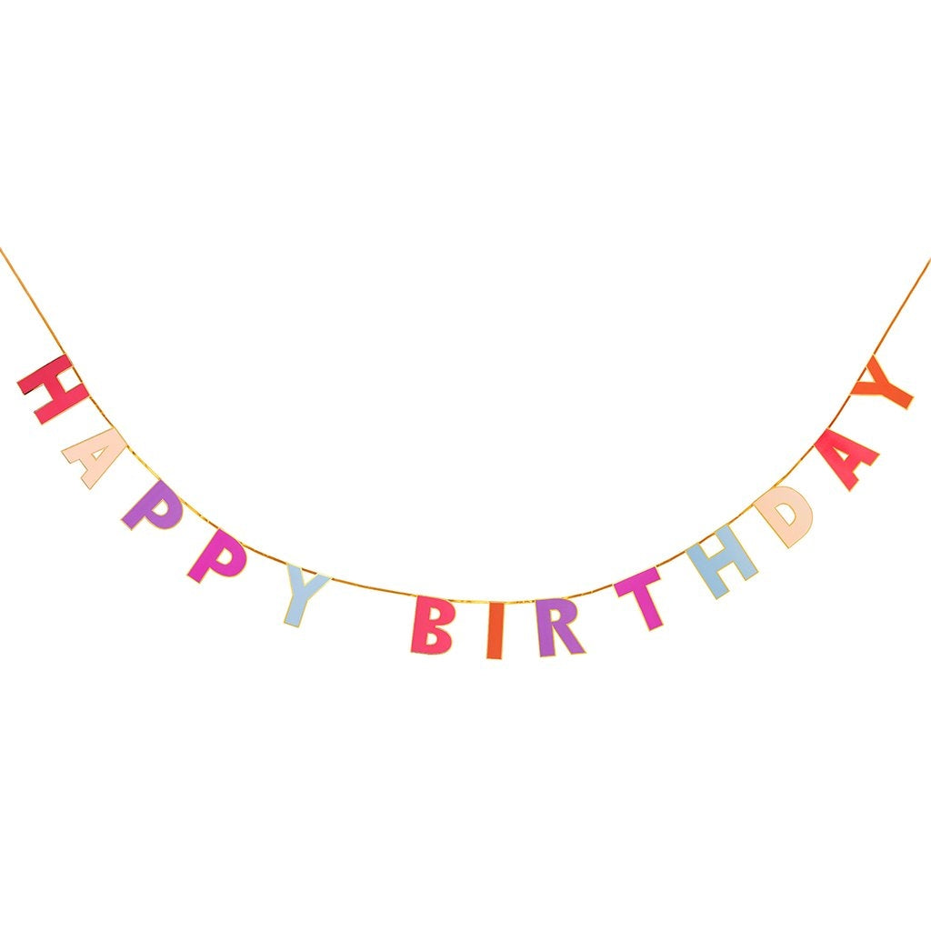 Rosé Happy Birthday Girlande