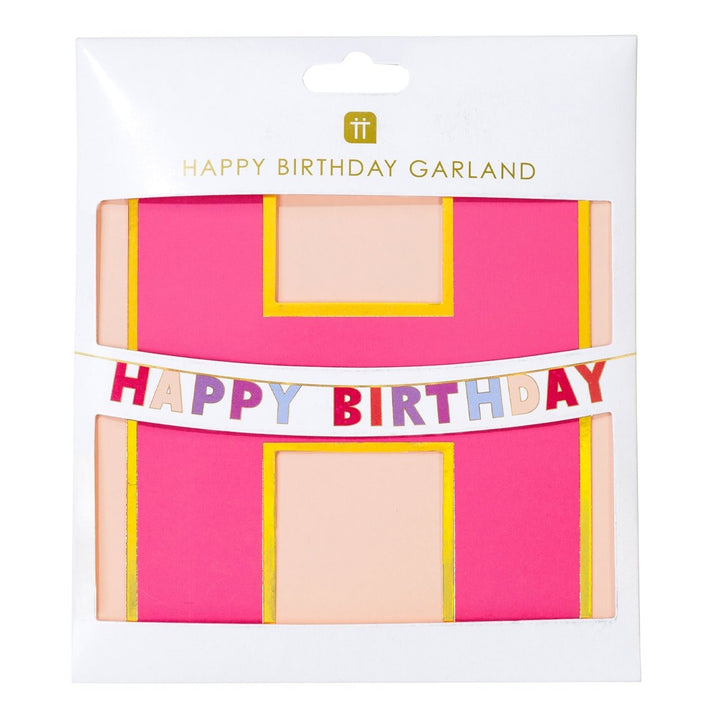 Rosé Happy Birthday Girlande