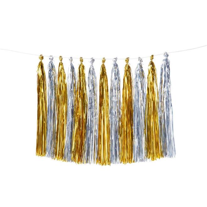 Tasselgirlande Meri Meri Gold Silber