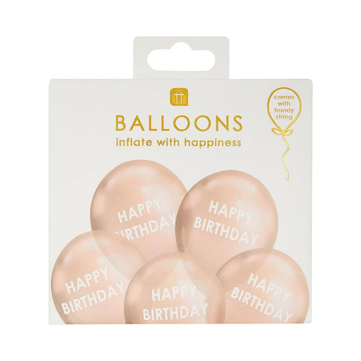 Rosegold Happy Birthday Ballons (TT)