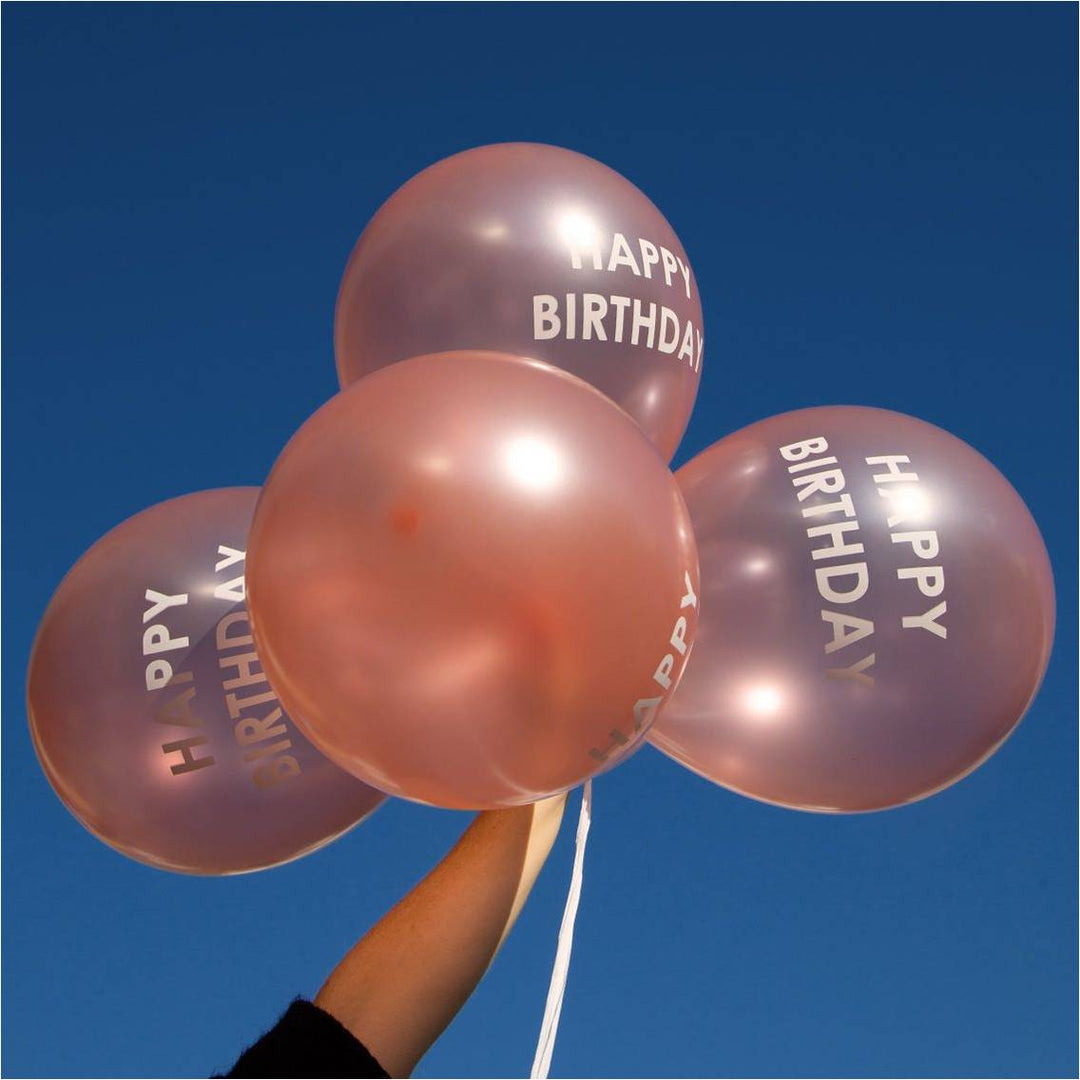 Rosegold Happy Birthday Ballons (TT)