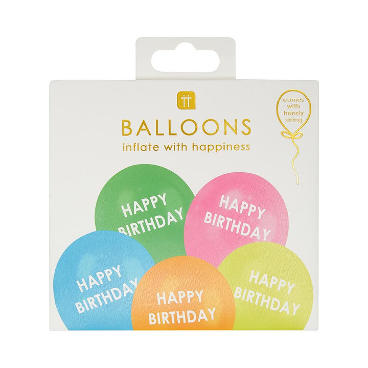 Kunterbunt Happy Birthday Ballons (TT)